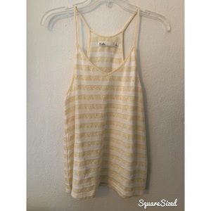 Madewell cream & white lace tank